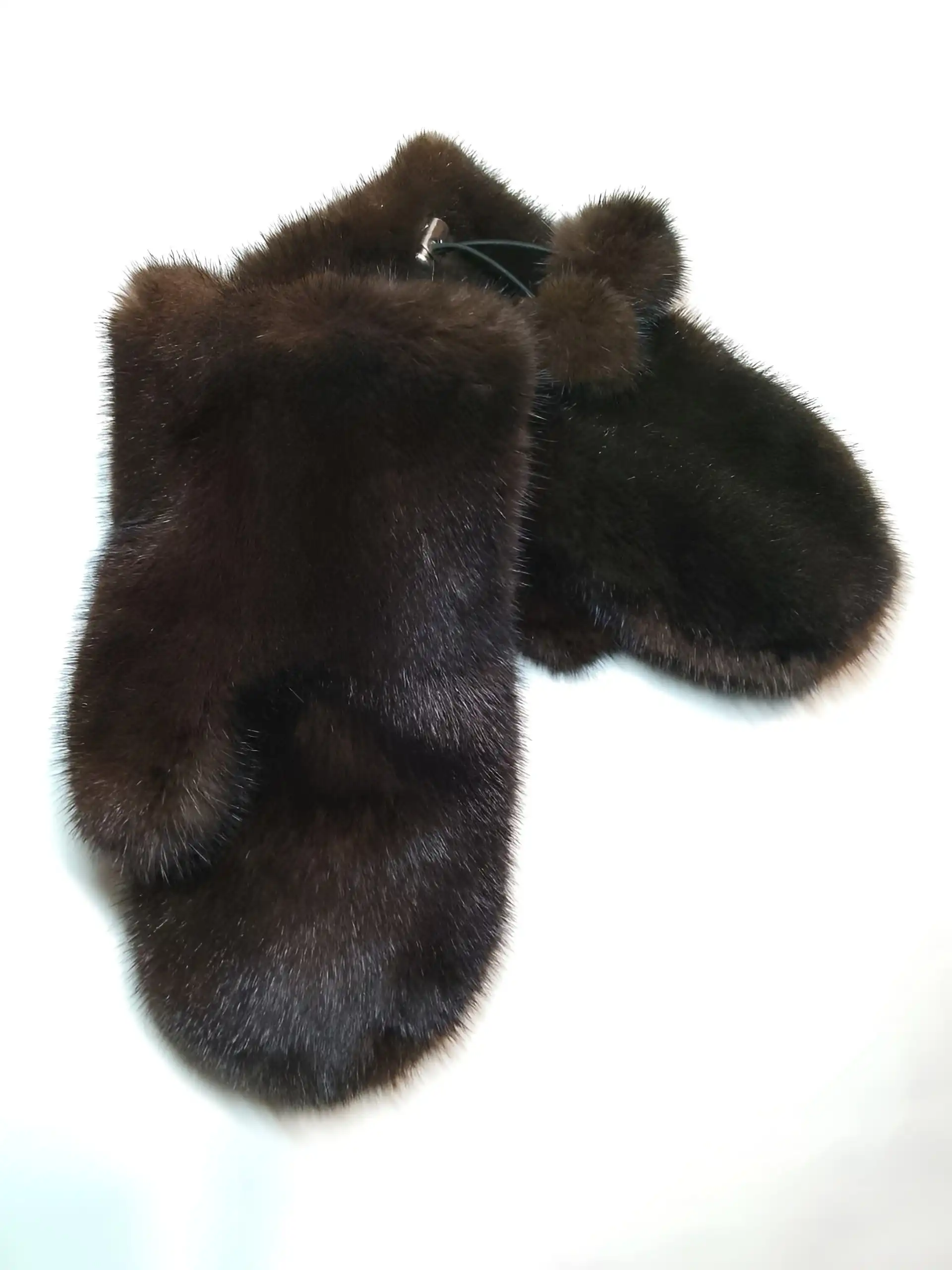 Норковые варежки с флисовой подкладкой