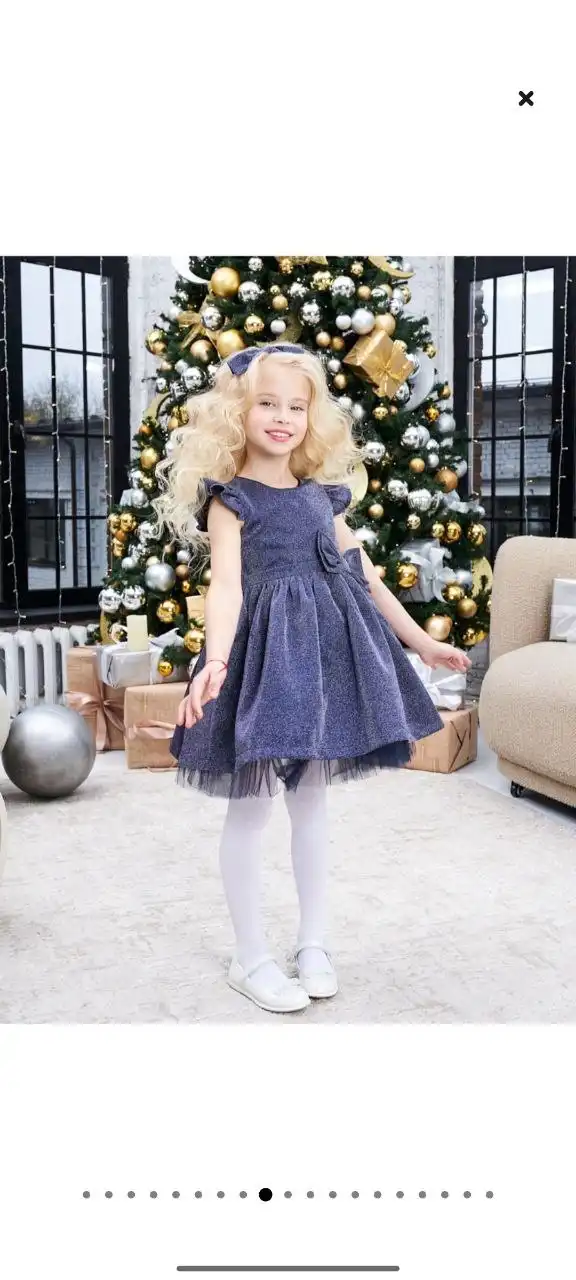 Комплект для девочки: платье, ободок и туфельки