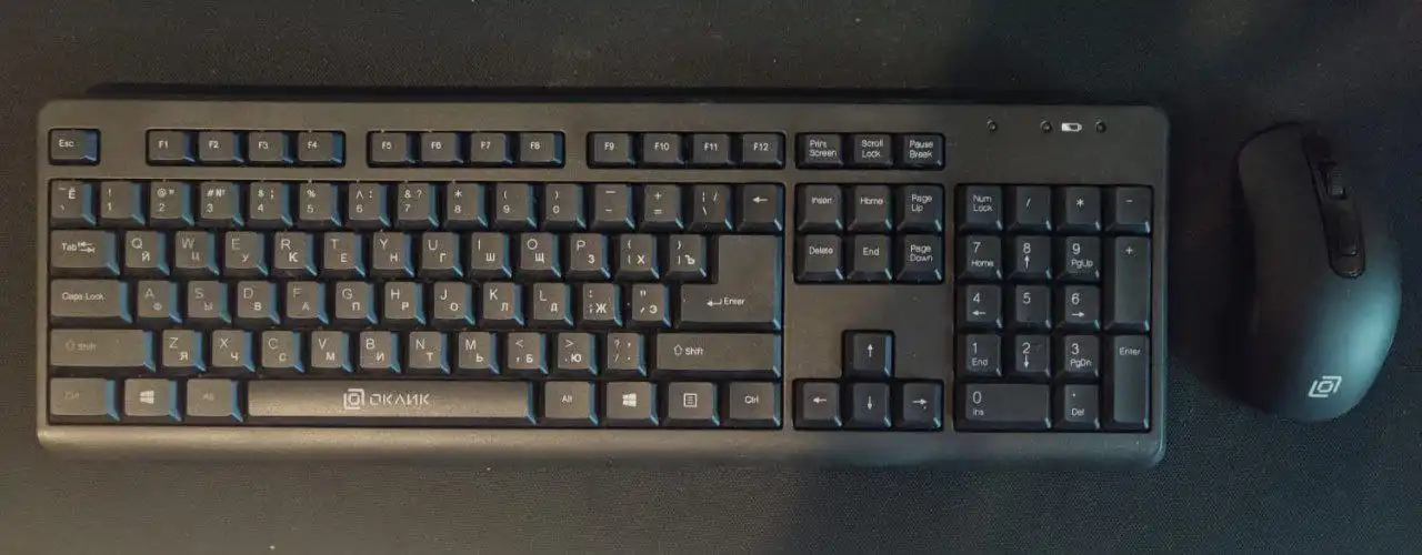 Беспроводные клавиатура и мышь в идеальном состоянии - Компьютерная периферия (Электроника) в ВОРОНЕЖ