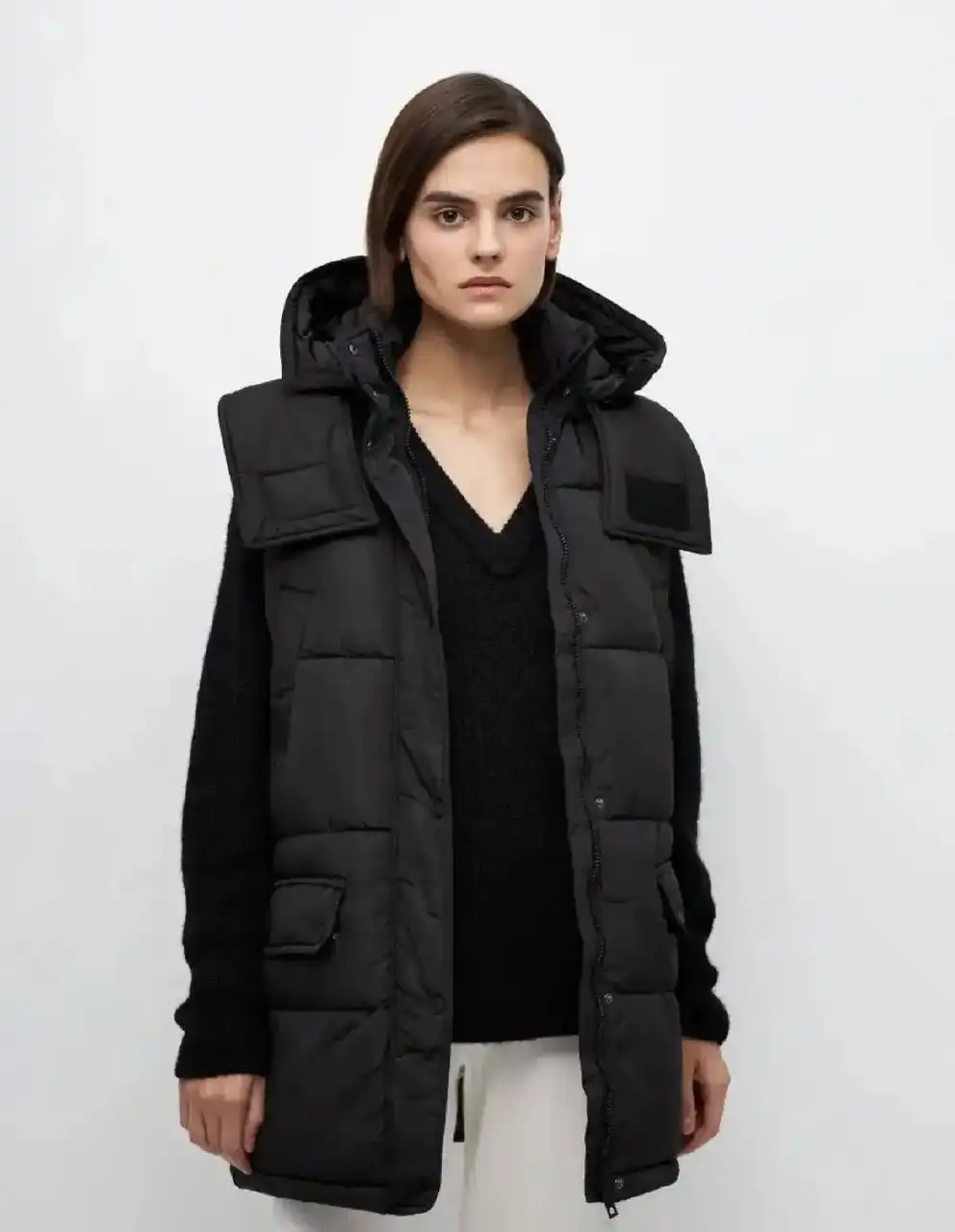 Удлиненный утепленный жилет Sela - Верхняя одежда (Одежда) в ВОРОНЕЖ