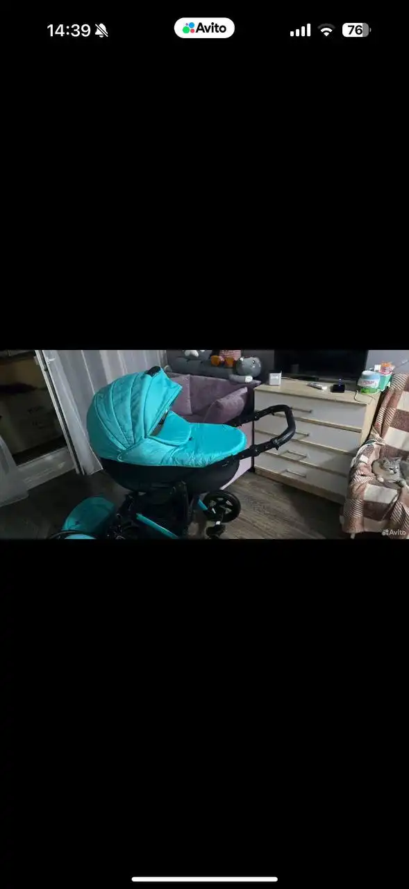 Коляска 3 в 1 Camarelo Sevilla бирюзового цвета - Коляски (Товары для детей) в ВОРОНЕЖ