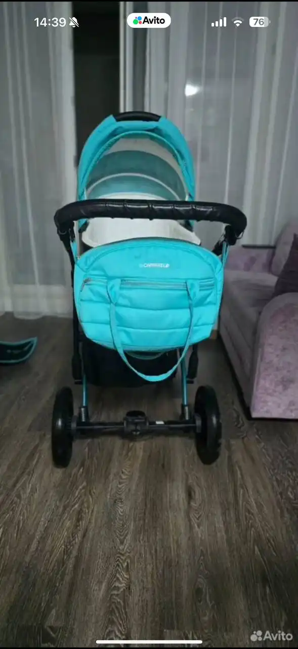 Коляска 3 в 1 Camarelo Sevilla бирюзового цвета - Коляски (Товары для детей) в ВОРОНЕЖ