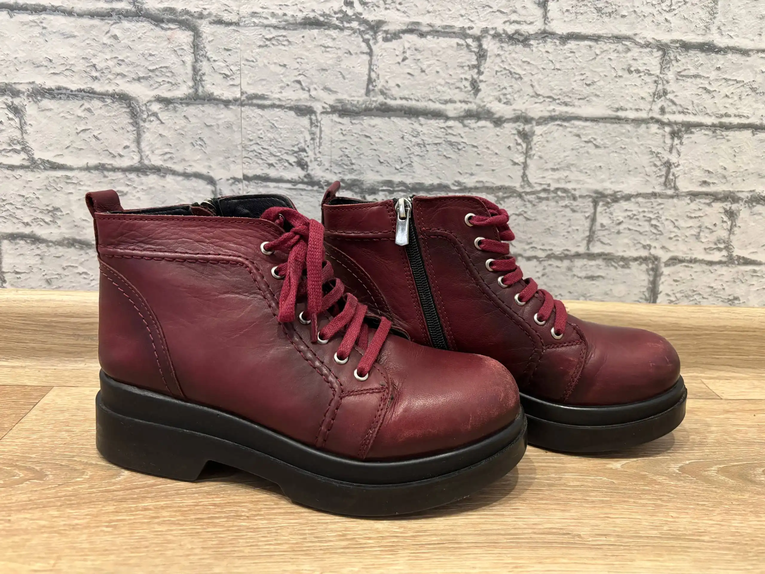 Ботинки женские T.Taccardi бордовые размер 37 - Обувь (Одежда) в ВОРОНЕЖ