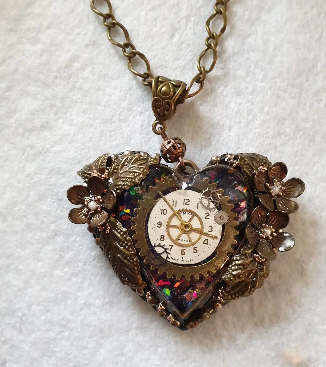 Подвеска ручной работы в стиле стимпанк 'Постоянство времени'