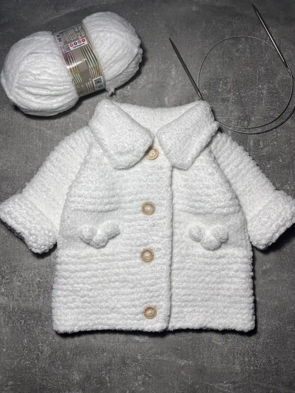 Плюшевая кофточка для ребенка 6-9 месяцев