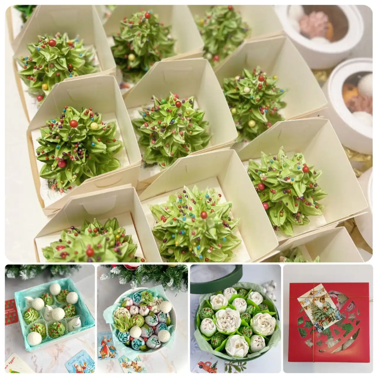 Новогодние наборы из зефира