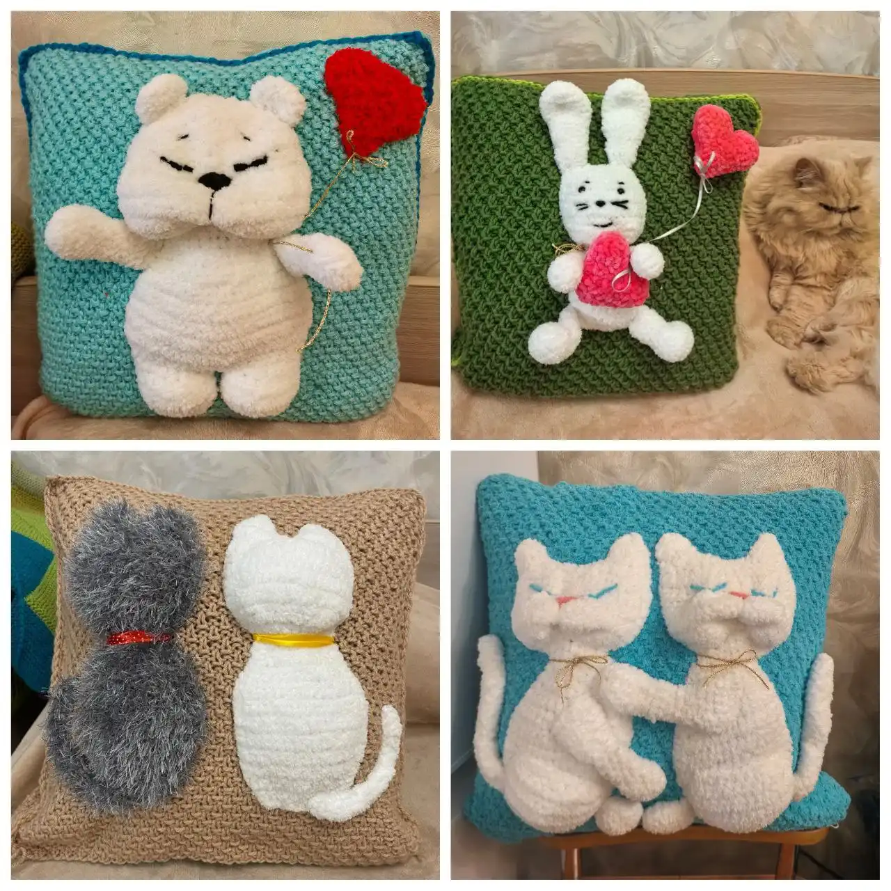 Наволочки с 3D аппликацией 40*40см на молнии