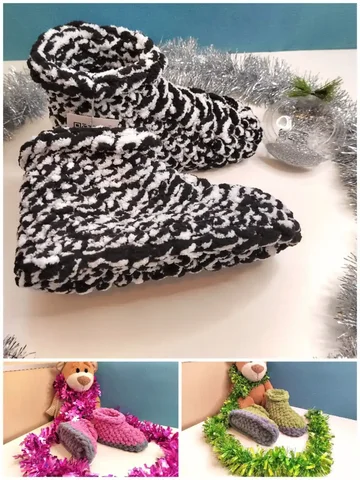 Домашние детские и взрослые тапочки из гиппоалергенной пряжи - частное объявление в Красноярск