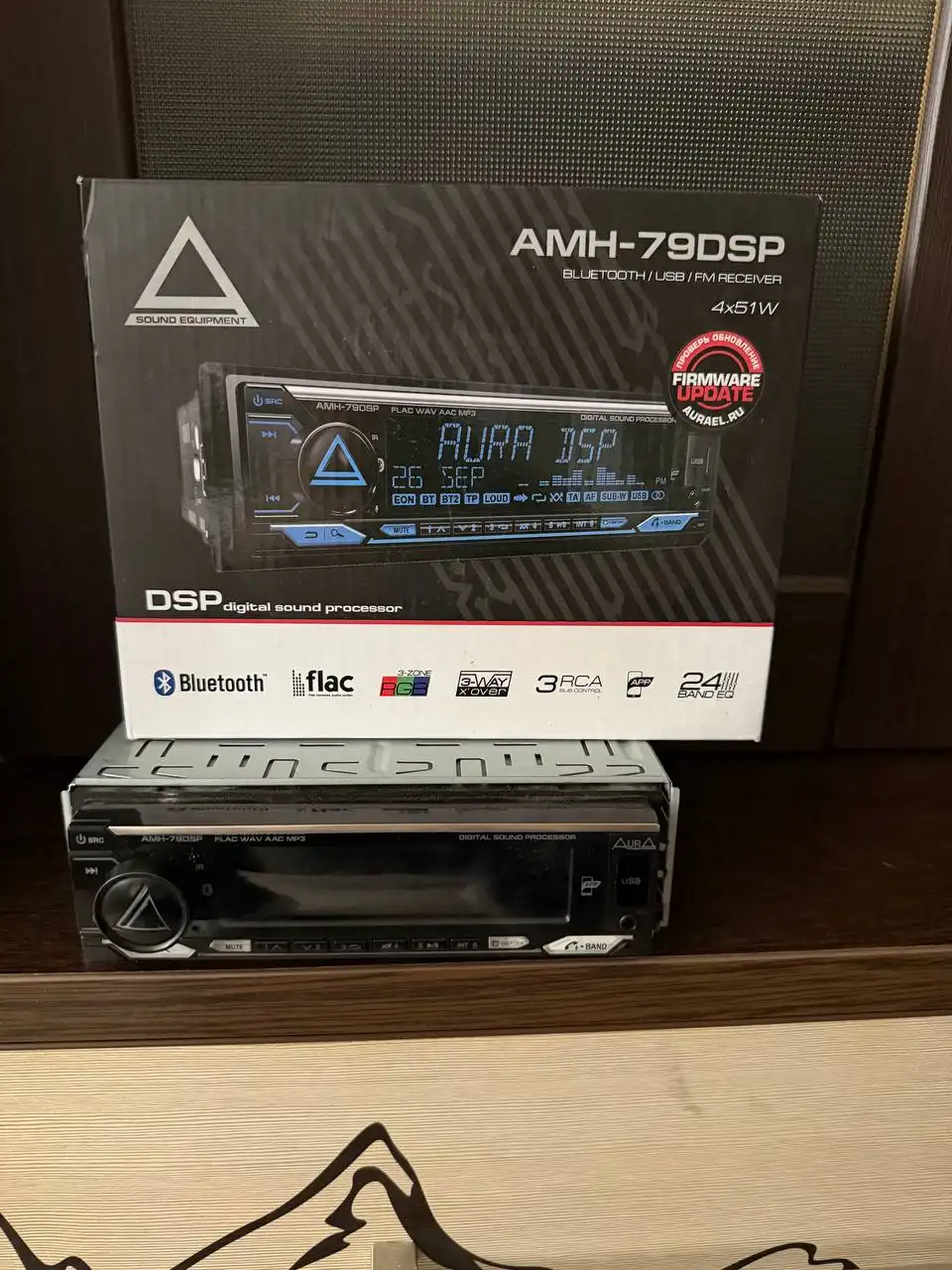 Магнитола процессорная Aura AMH-79DSP и колонки коаксиальные Focal-690 ACX