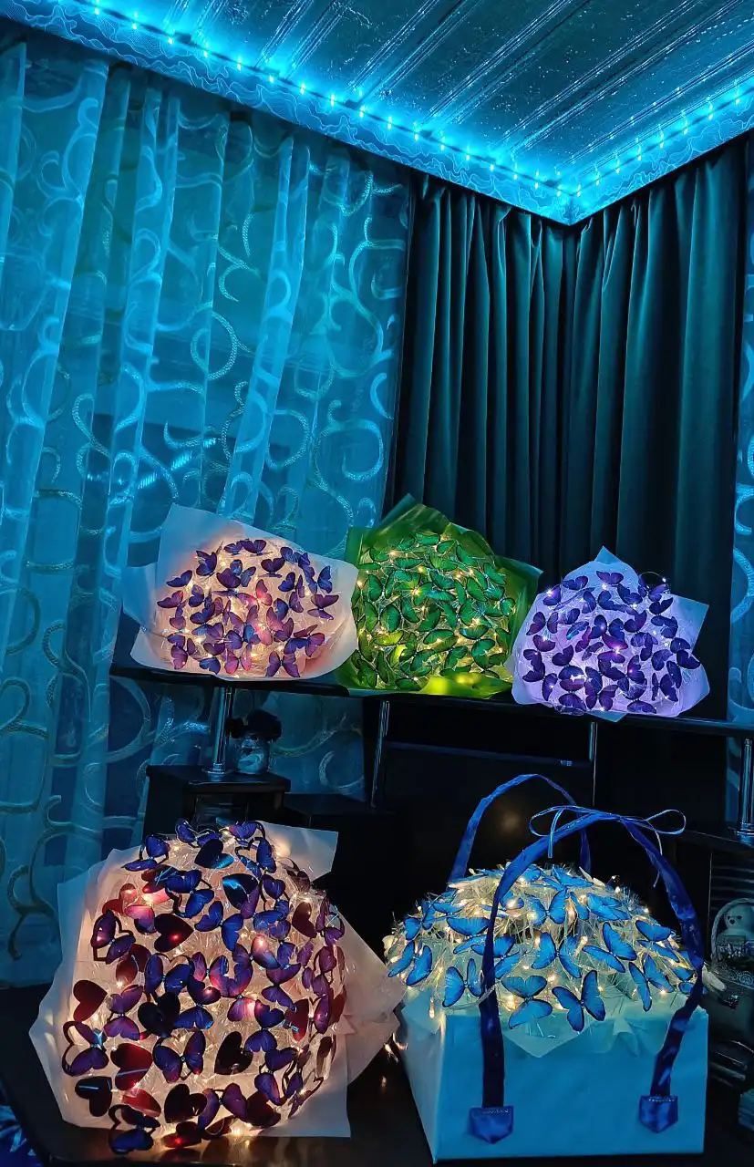 Светящийся букет из бабочек ручной работы - Рукоделие (Хобби и отдых) в Новоаннинский