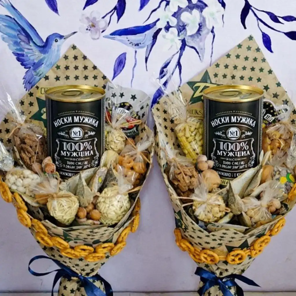 Съедобные букеты к 23 февраля в Новоаннинском - Флористика (Услуги) в Новоаннинский