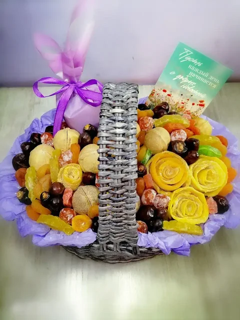 Корзиночка с сухофруктами, орехами, цукатами и чаем - Игровые консоли в Новоаннинский