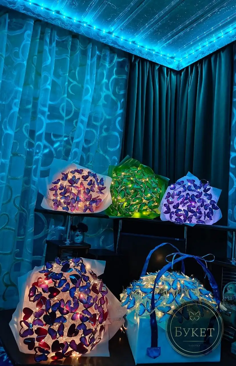 Светящийся букет ручной работы из бабочек - Подарки (Барахолка) в Новоаннинский