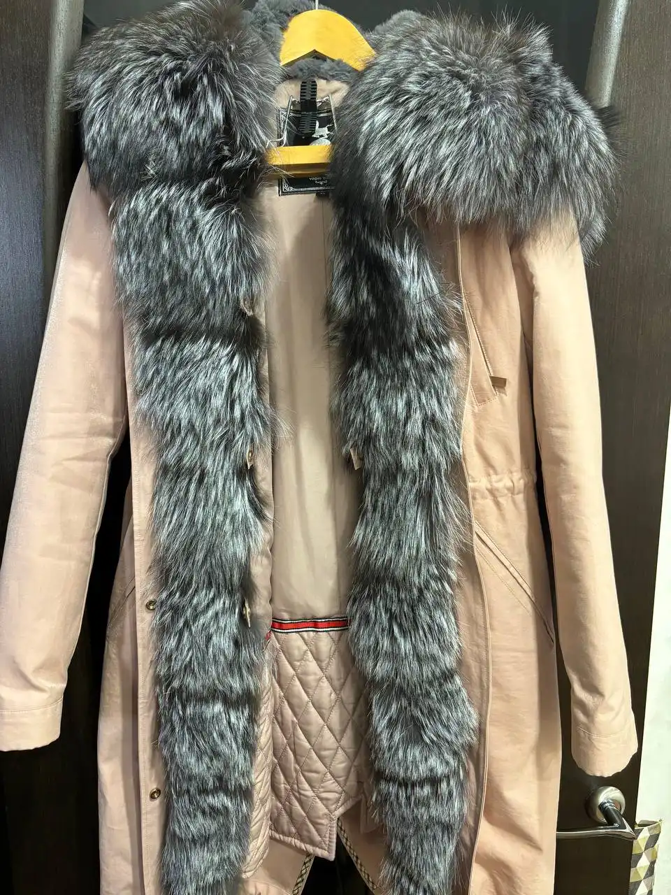 Парка из меха чернобурки и кролика 42-44