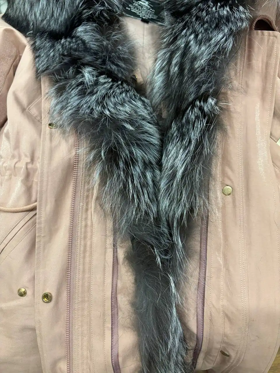 Парка из меха чернобурки и кролика 42-44