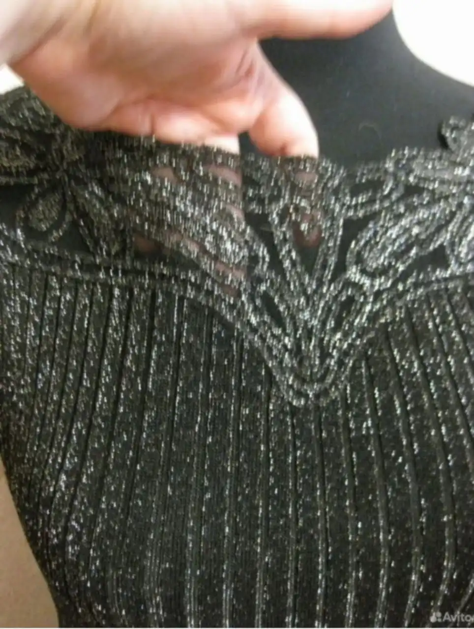 Платье нарядное черное с люрексом second hand - Платья (Одежда) в Нижневартовск