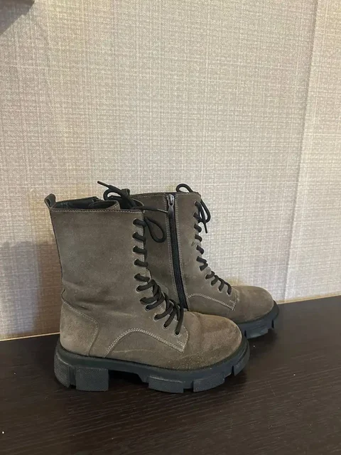 Теплые замшевые сапоги с мехом - Мужская одежда в Нижневартовск