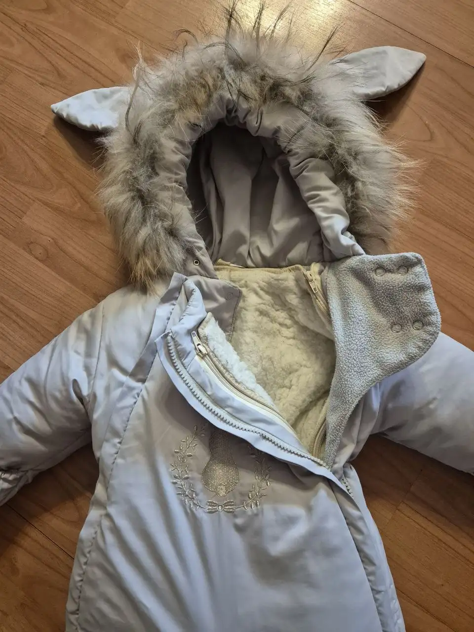 Зимний комбинезон-трансформер с овчиной для детей 0-2 лет - Детская одежда (Товары для детей) в Нижневартовск