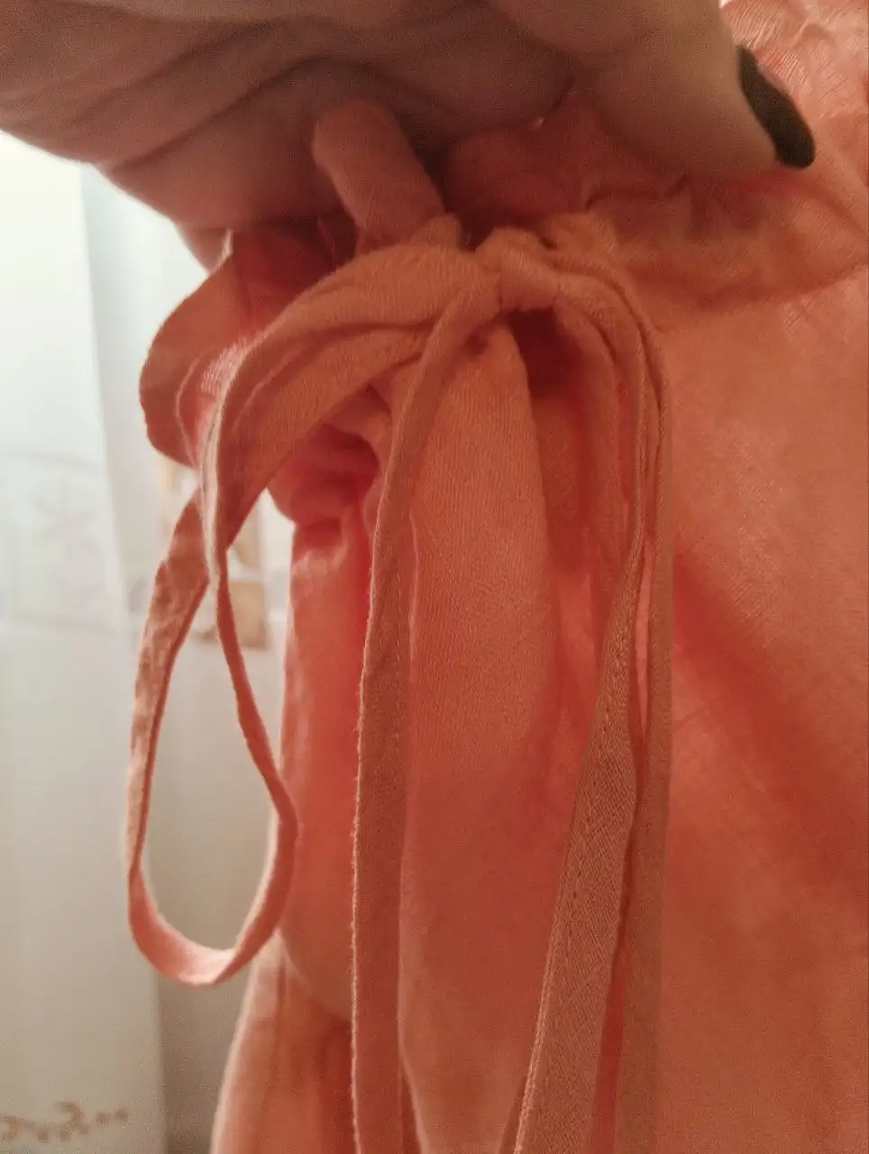 Платье на лето из 100% льна кораллового цвета - Женская одежда (Одежда) в Нижневартовск