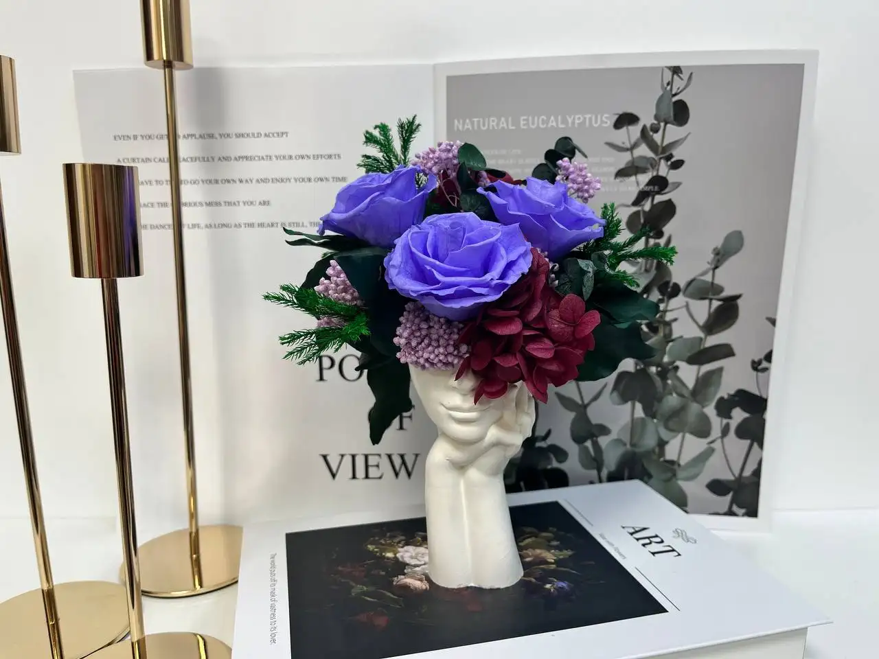 Стильный букет-комплимент в элегантном кашпо - Цветы (Хобби и отдых) в Нижневартовск