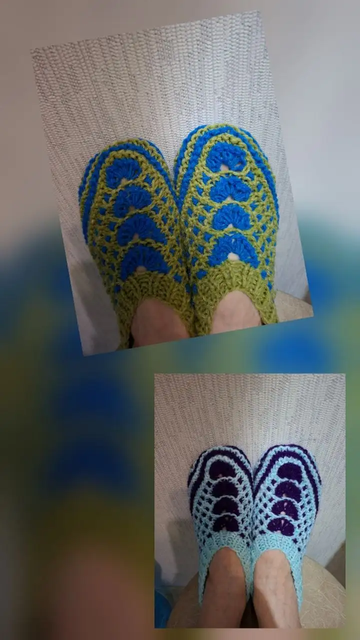 Вязаные домашние тапочки ручной работы - Одежда (Барахолка) в Нижневартовск