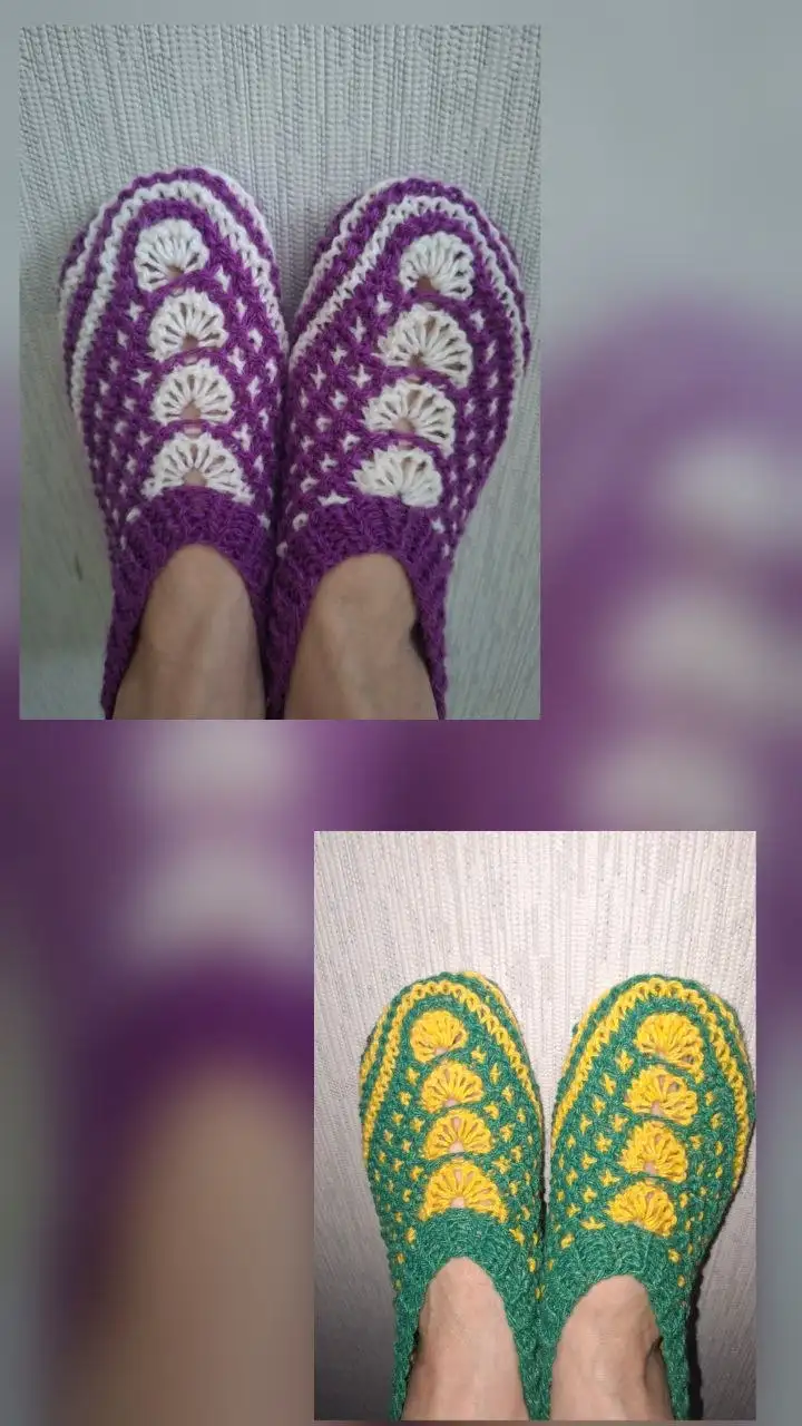 Вязаные домашние тапочки ручной работы - Одежда (Барахолка) в Нижневартовск