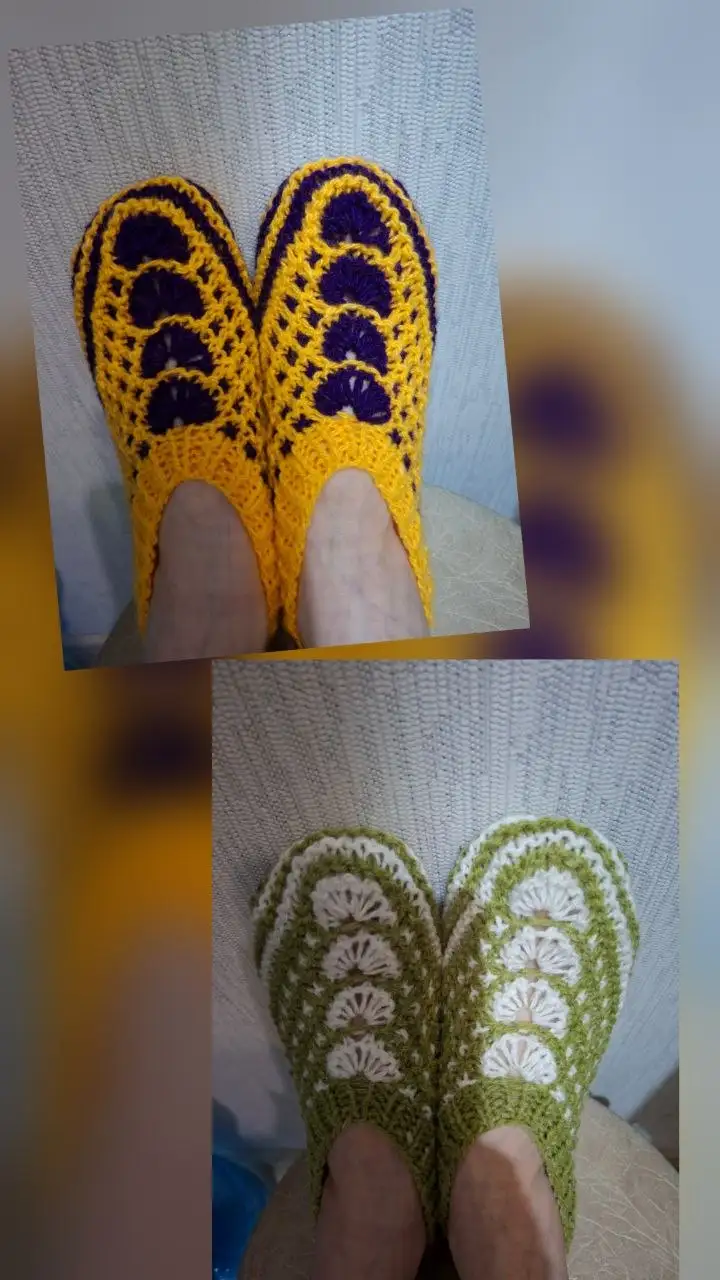 Вязаные домашние тапочки ручной работы - Одежда (Барахолка) в Нижневартовск