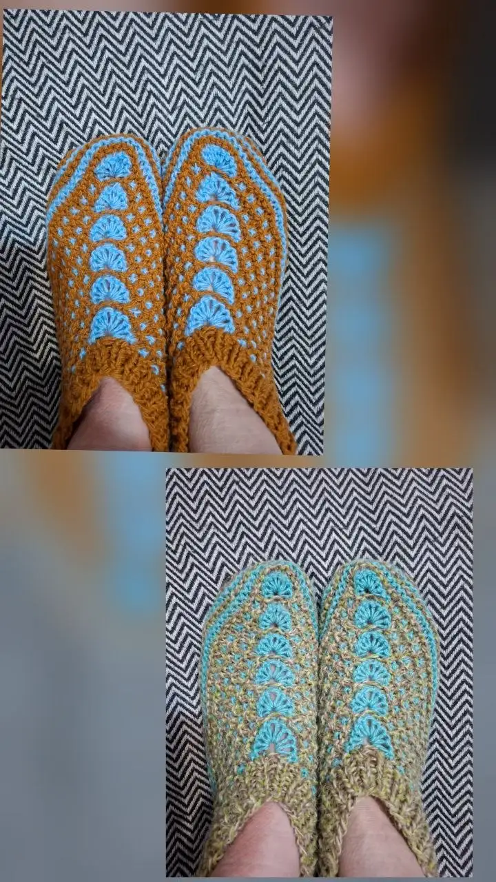 Вязаные домашние тапочки ручной работы - Одежда (Барахолка) в Нижневартовск