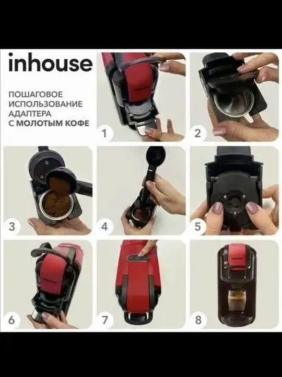 INHOUSE Кофемашина Multicoffee ICM1905CR красная - Кофемашины (Электроника) в Нижневартовск