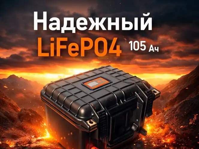 Тяговый аккумулятор LiFePO4 12В 105А*ч (в кейсе) - Аккумуляторы (Авто) в Москва
