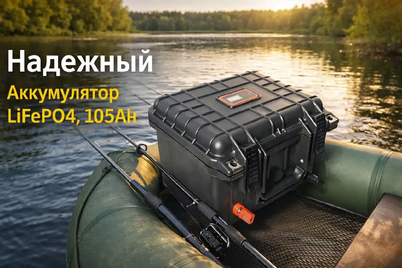 Тяговый аккумулятор LiFePO4 12В 105А*ч (в кейсе) - Аккумуляторы (Авто) в Москва