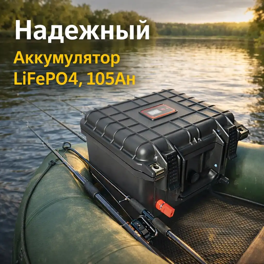 Тяговый аккумулятор LiFePO4 12В 105А*ч (в кейсе) - Аккумуляторы (Авто) в Москва