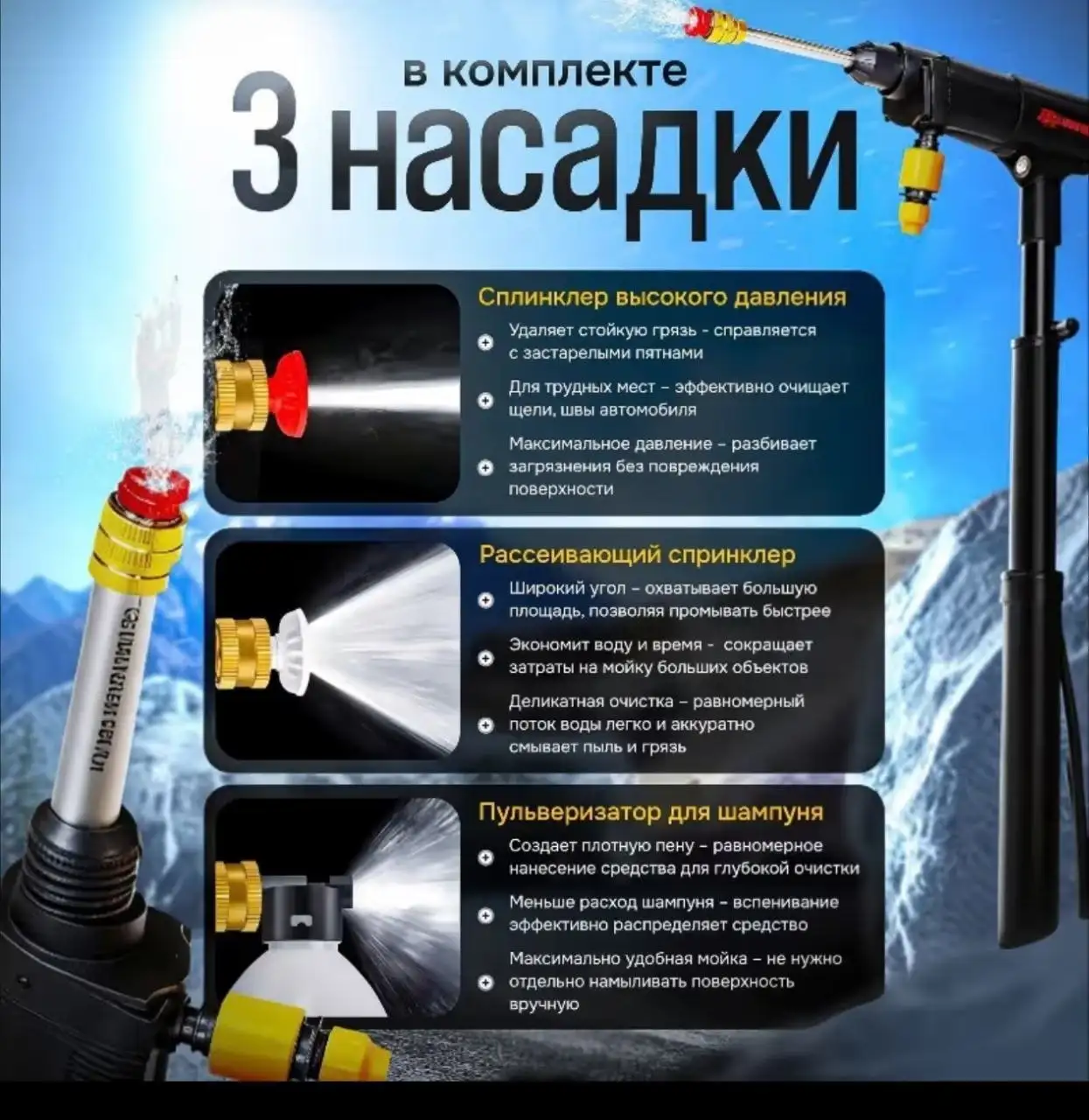 Портативная мойка высокого давления 30 бар аккумуляторная - Электроника в Неизвестно