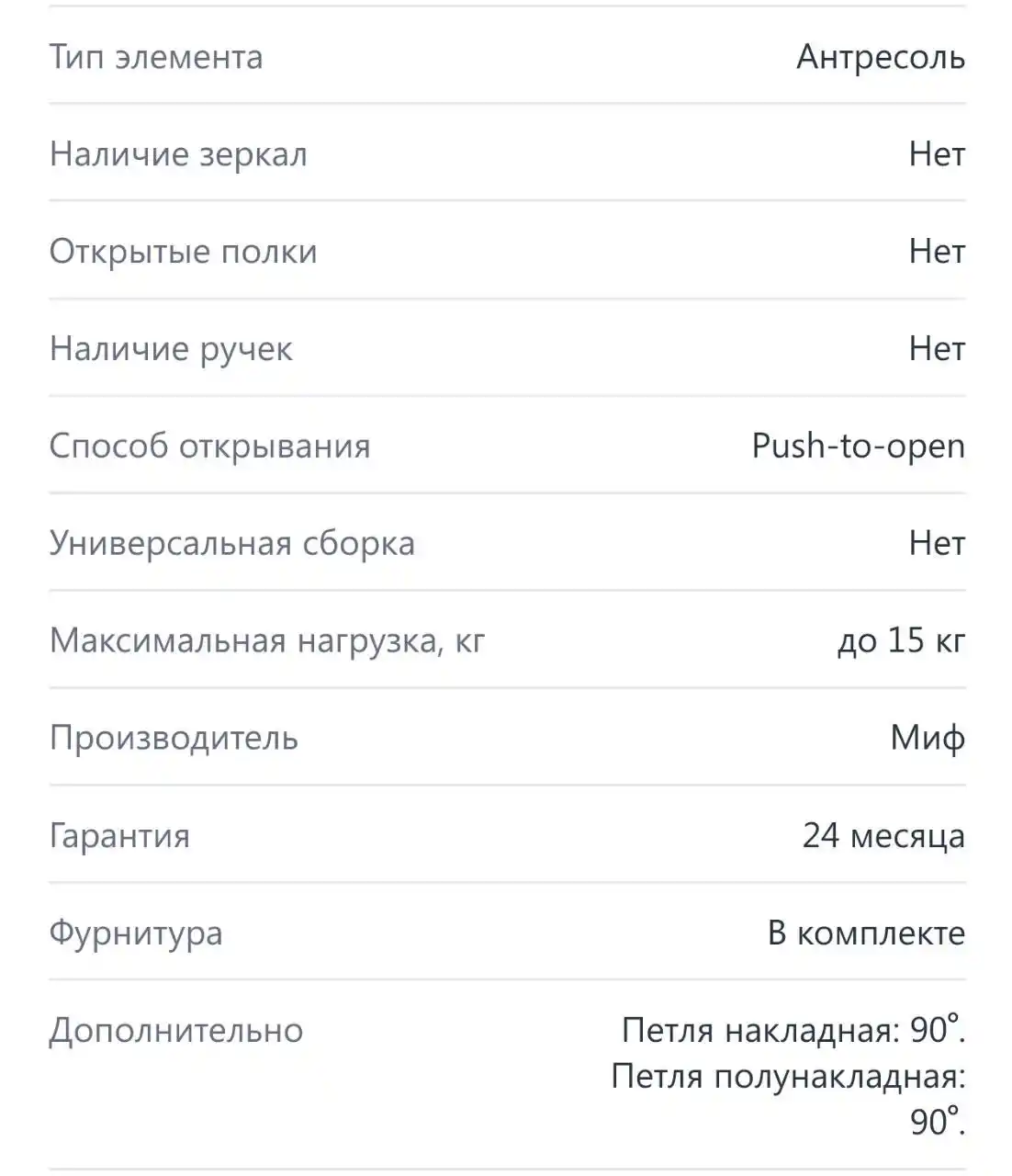 Антресоль мебельная для трехдверного шкафа