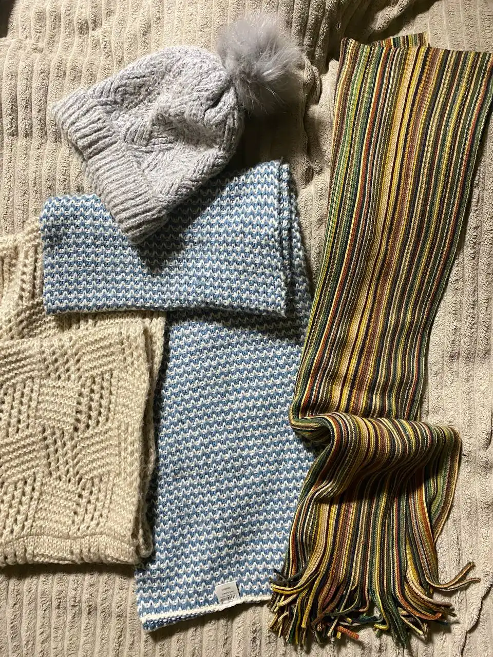 Снуды, шарф, шапка детская