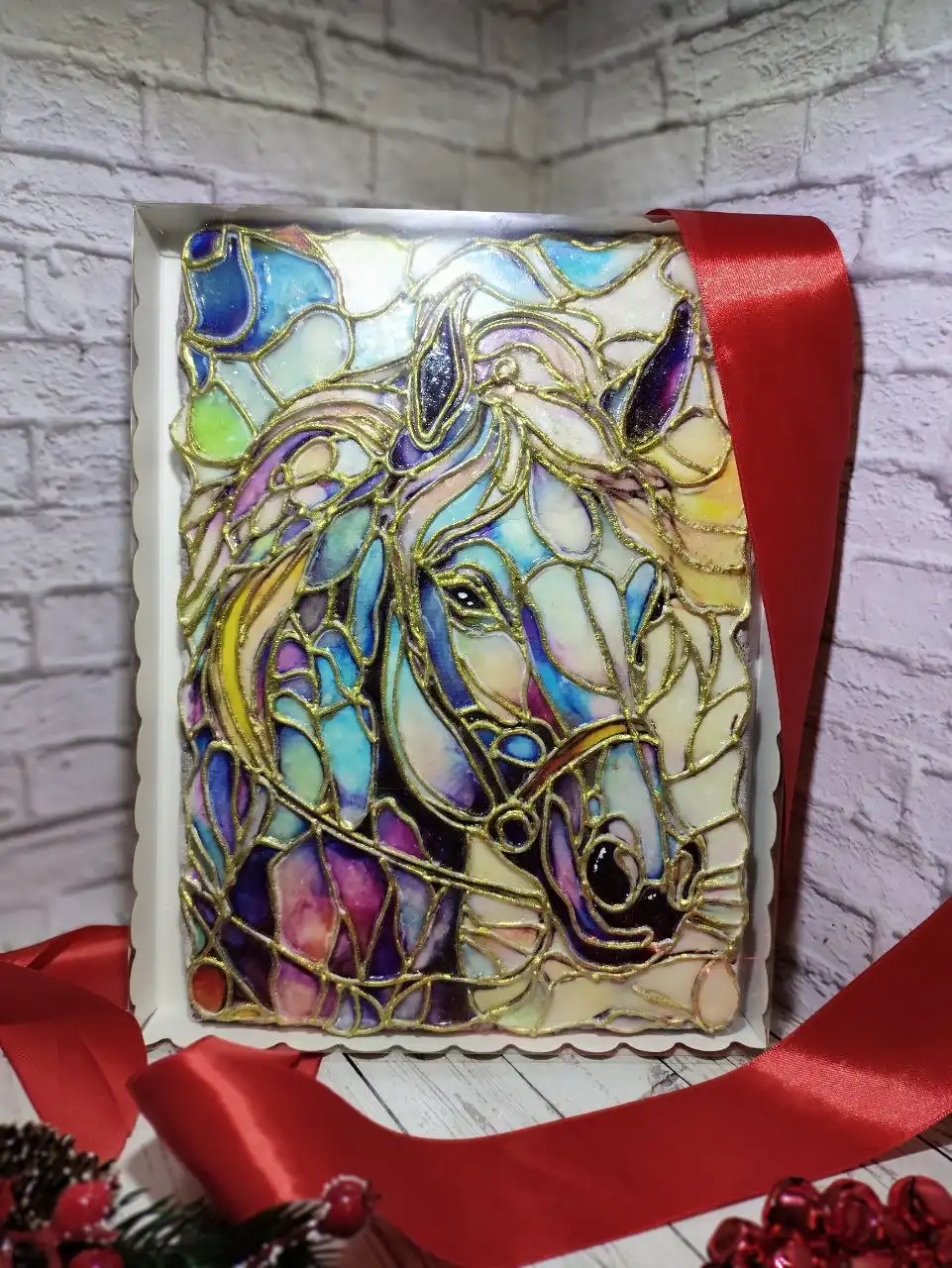 Имбирный пряник лошадь и сладкие новогодние подарки ручной работы