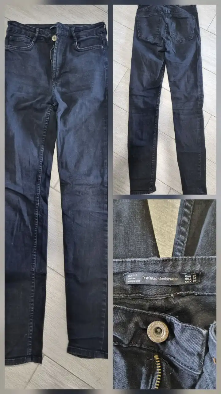 Джинсы Zara чёрные skinny размер 26