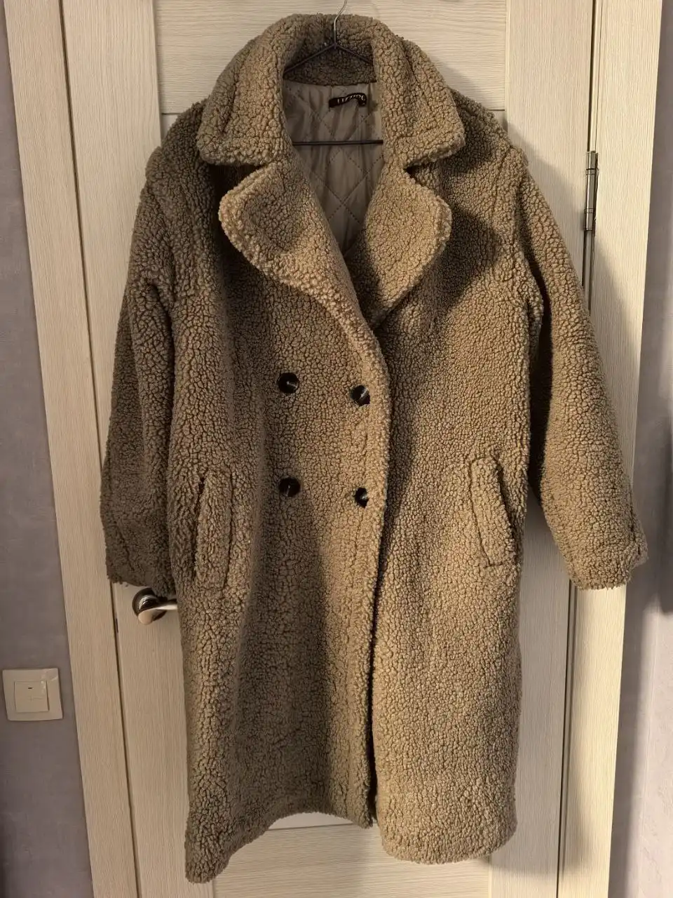 Шуба тедди длинная еврозима размер L