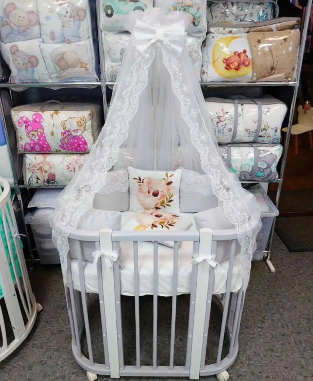 Детская кровать-трансформер 0-4 лет с комплектом