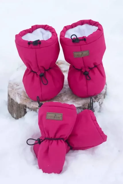 Зимние пинетки и варежки для новорождённых 6-18 мес - Обувь детская в Химки