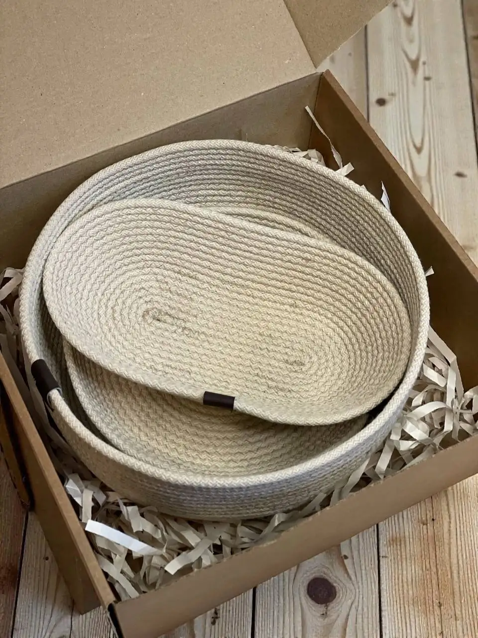 Хлопковые интерьерные корзиночки для хранения мелочей - Хранение и организация (Для дома и дачи) в Химки