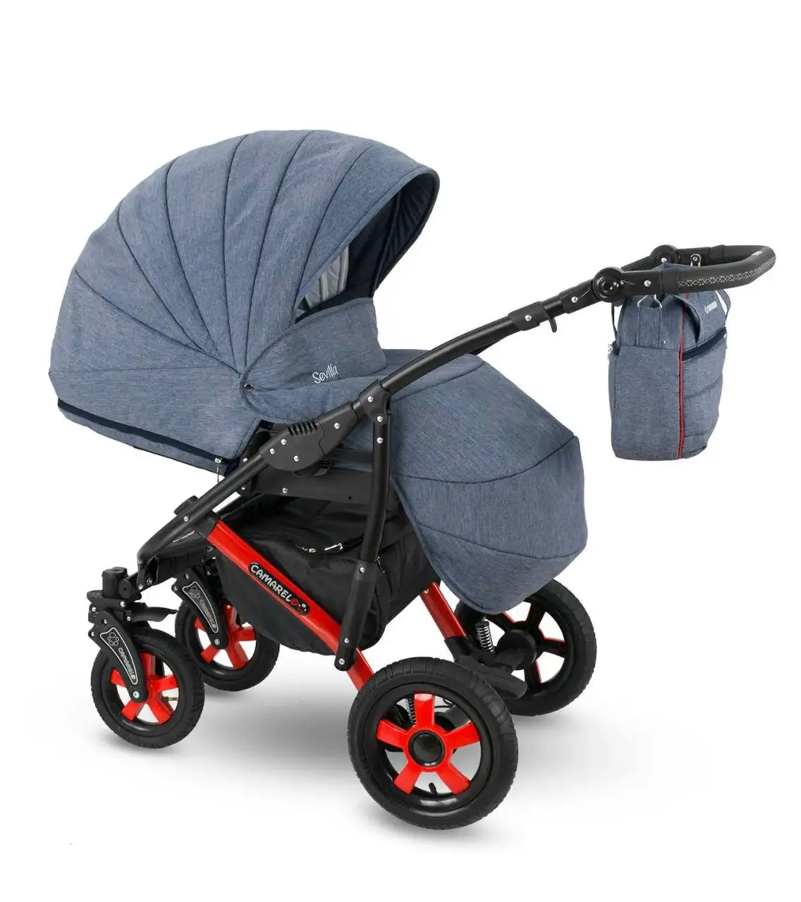 Коляска 2в1 Camarelo Sevilla Синий меланж - Коляски (Товары для детей) в Химки