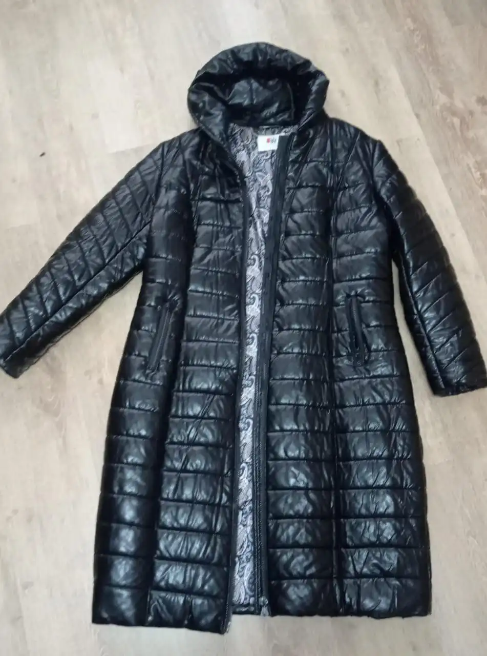 Теплый зимний пуховик-пальто