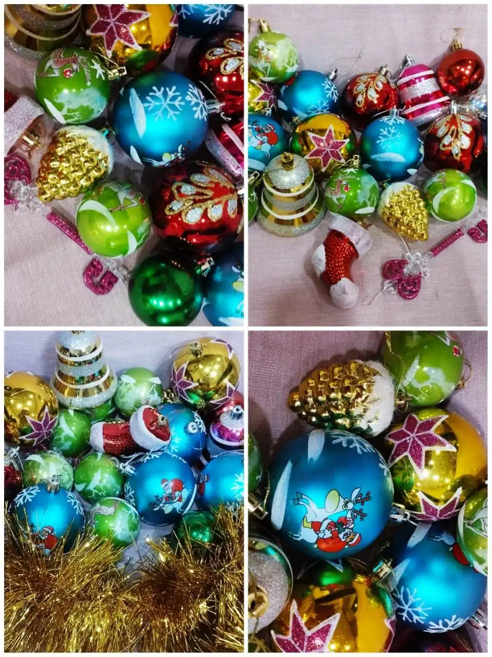 Ёлочные игрушки и мишура