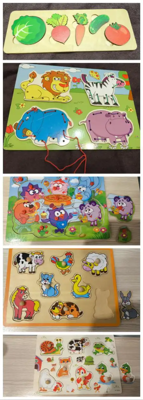 Деревянные вкладыши-развивашки