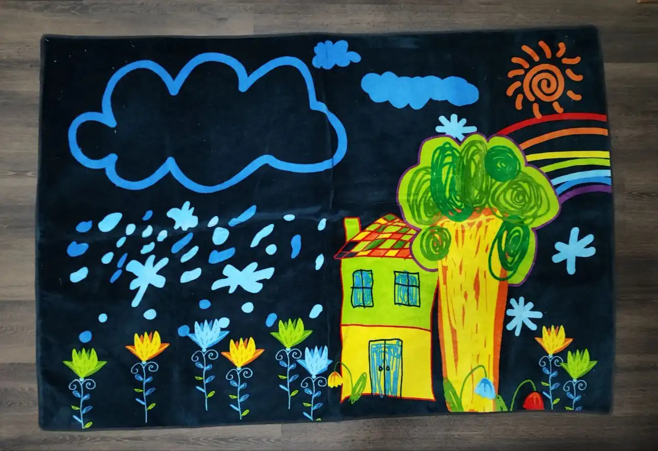 Детский прикроватный коврик с защитой от скольжения