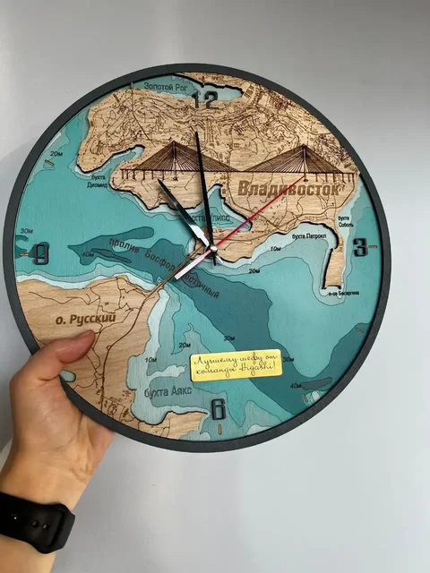 Двухслойные и многослойные часы с гравировкой - Барахолка в Владивосток