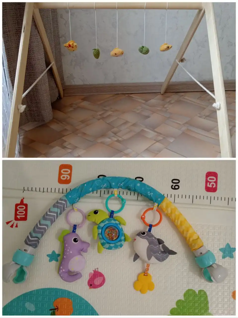 Стойка Монтессори с игрушками