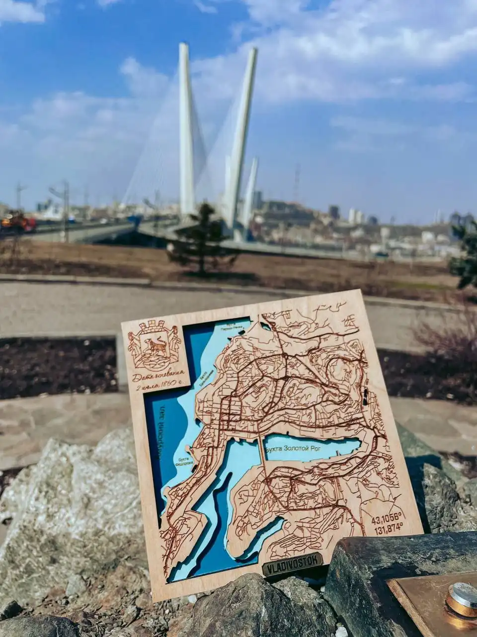 Карты городов ручной работы Владивосток