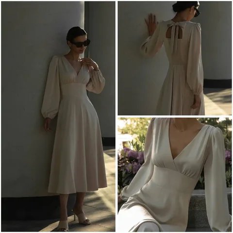 Продам платье миди Lichi цвета Шампань - Рабочая одежда в Владивосток